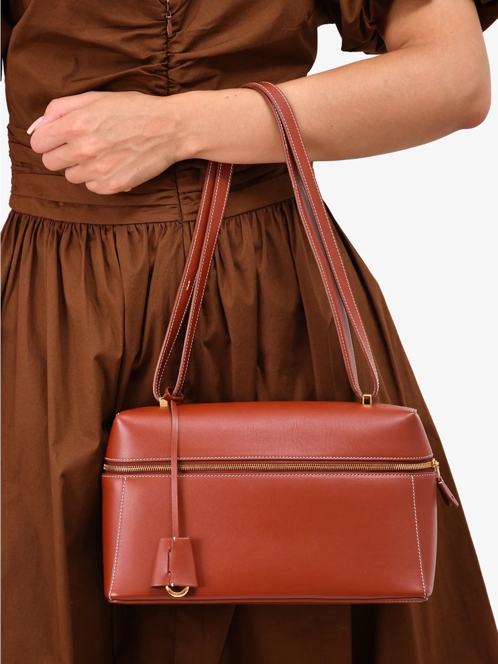 Loro Piana dark red L27 crossbody bag - Picture 2 of 6